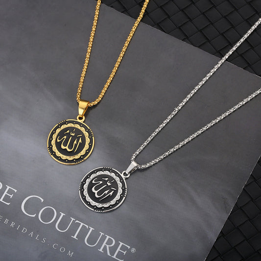 Men's Fashion Simple Hip Hop Accessories Geometric Round Necklaces