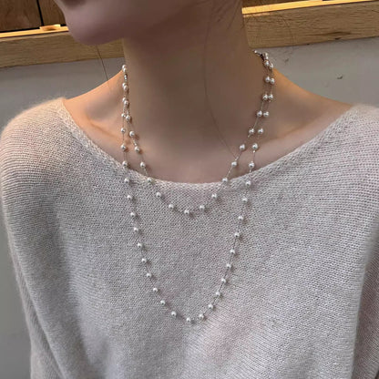 Pearl Double Layer Twin Exquisite Fashion Necklaces