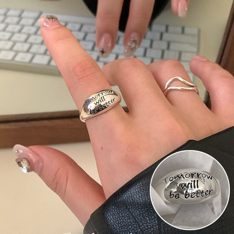 Offer Open Female Retro Fashion Twin Rings
