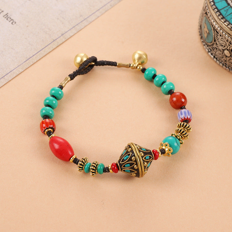 Women's Tibetan Nepal Beaded Vintage Exotic Ethnic Style Design Chinese Bracelets