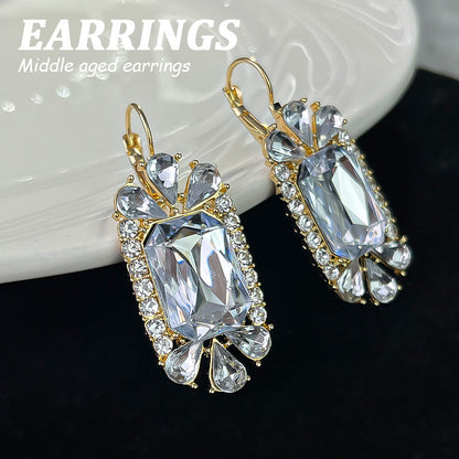 Design Elegant Flower Light Luxury High Earrings