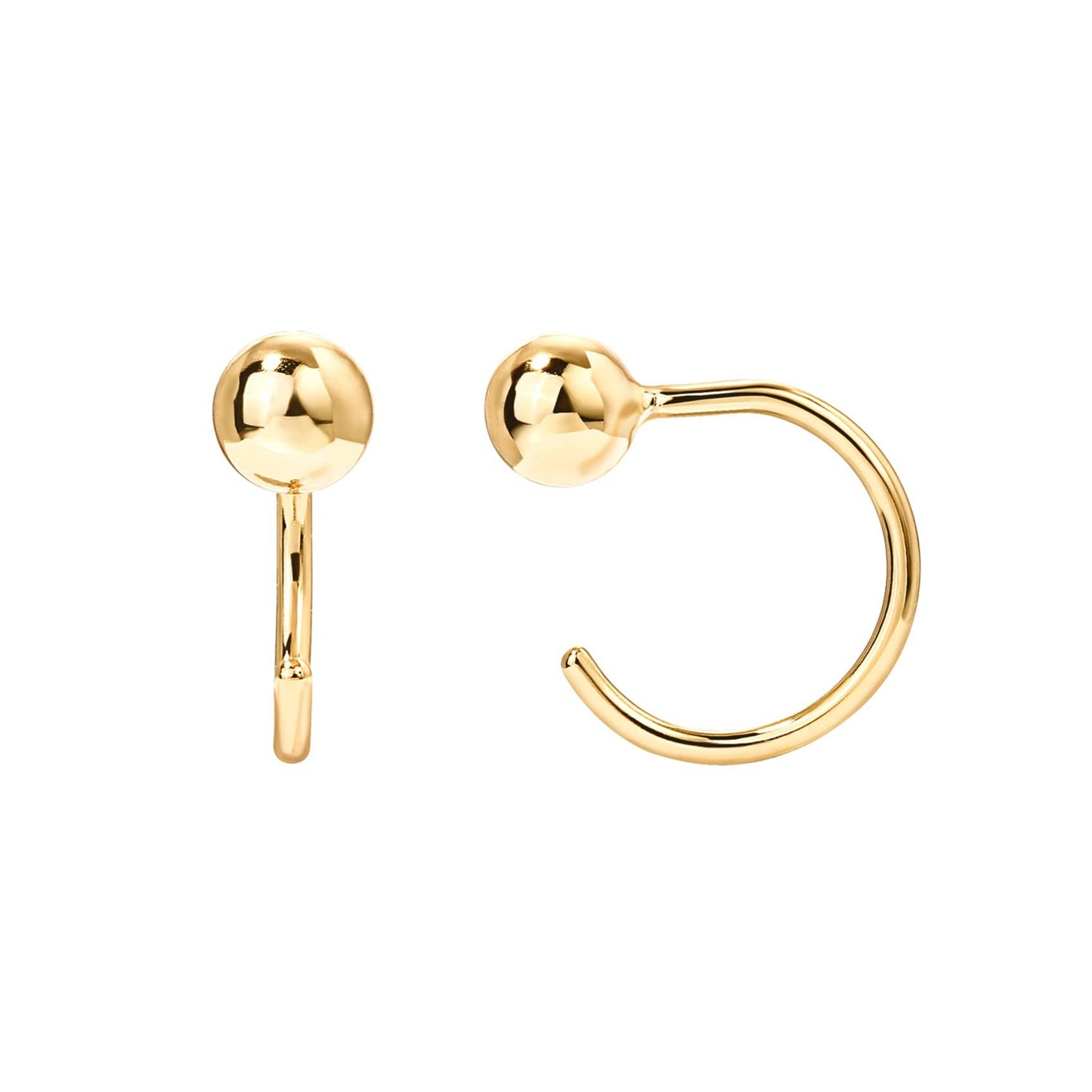 Semicircle Piercing Simple Style Ear Hook Earrings