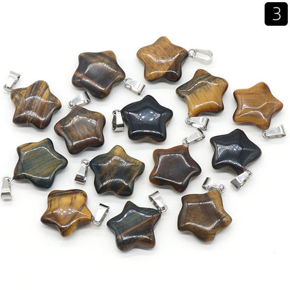 Beautiful Five-pointed Star Natural Stone Accessories Pendants