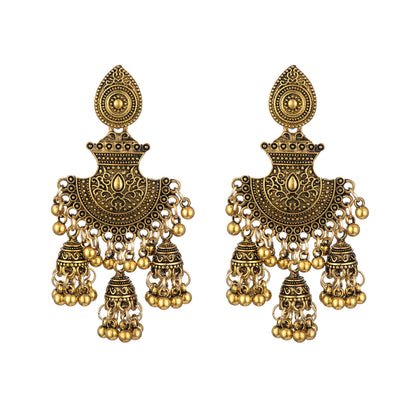 Set Ornament Fashion Bell Retro Ethnic Rings