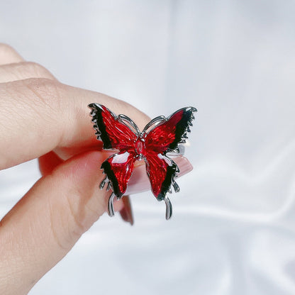 Glazed Butterfly Opening Female Temperamental Minority Rings