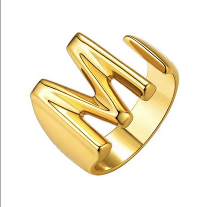 English Letters Female Opening Adjustable Fashion Rings