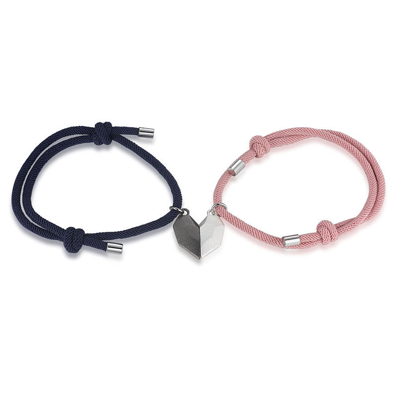 Couple Pair Of Lovers Stone Magnetic Bracelets