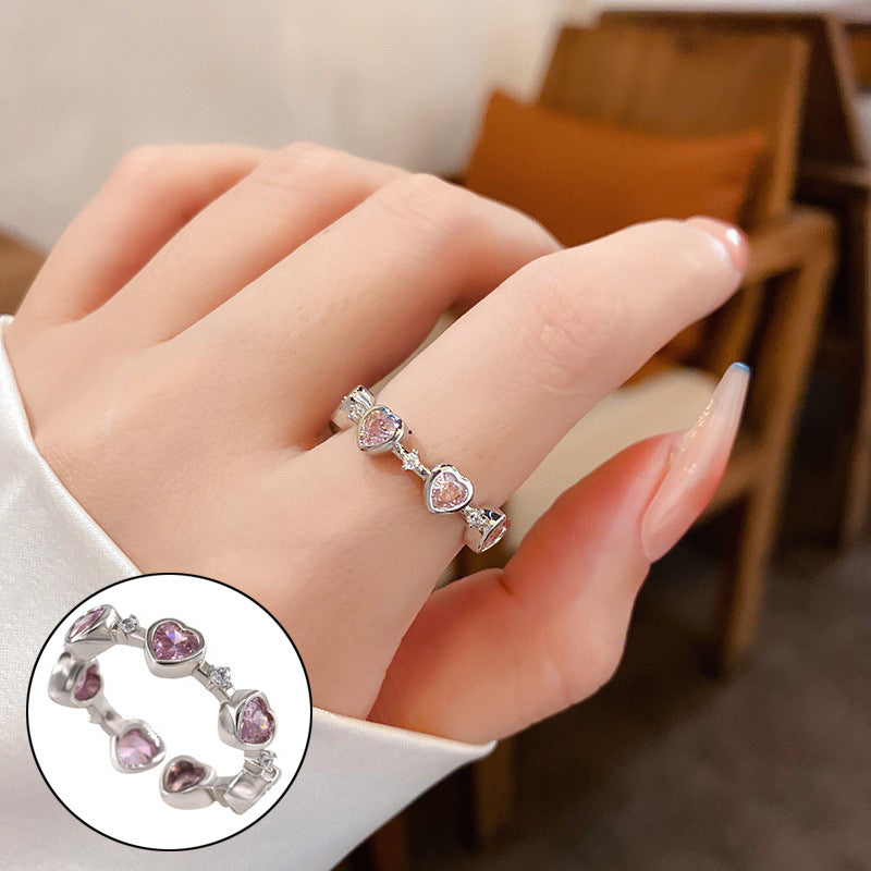 Female Twin Graceful Sier Opening Index Rings