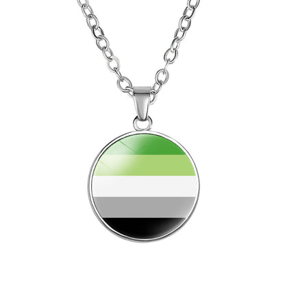 Women's Accessories Fashion Simple Rainbow Flag Pattern Necklaces