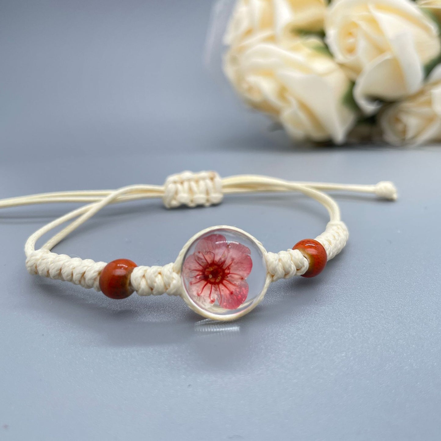 Sweet Fresh Cute Dried Flower Cherry Bracelets