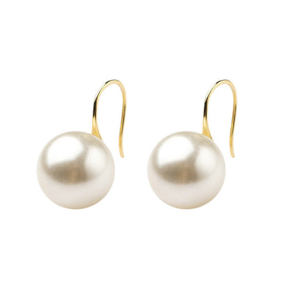 Hepburn Style Pearl Design Ear Hook Fashionable Earrings