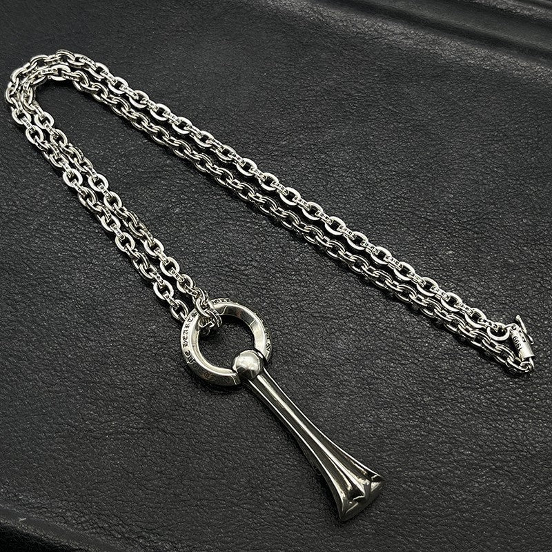 Women's & Men's Large Cross Big Sword Sweater Chain Necklaces