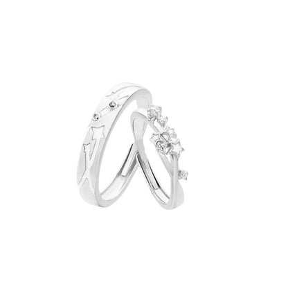 Star Drop Night Couple Luminous Design High Rings