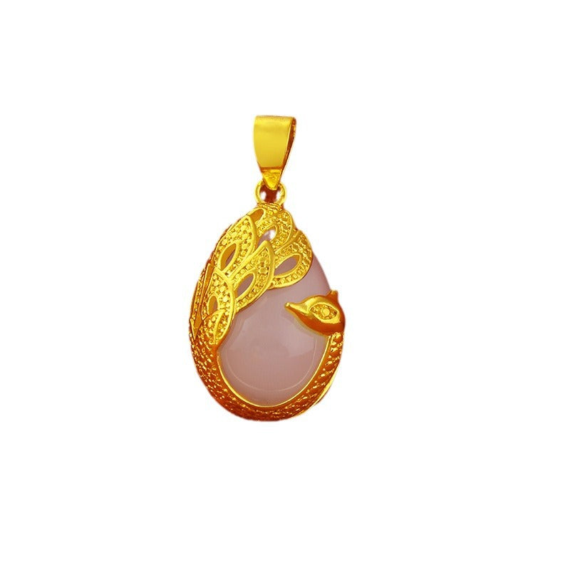 Women's Vietnam Placer Gold Phoenix Ancient Imitation Rich Pendants