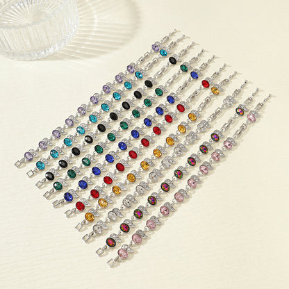 Women's Jewelry Zircon Rainbow Hand Accessory Colors Bracelets