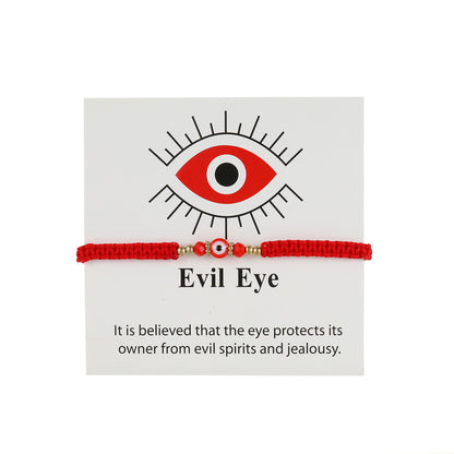 Devil's Eye Hand-woven Card Lucky Red Bracelets