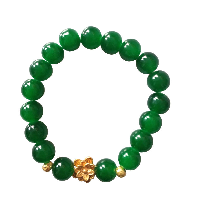 Women's Lotus Glass Gold-plated Beaded Hand Jewelry Bracelets