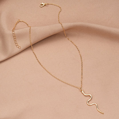 Fashion Elegance Simplicity Rose Gold Snake Necklaces