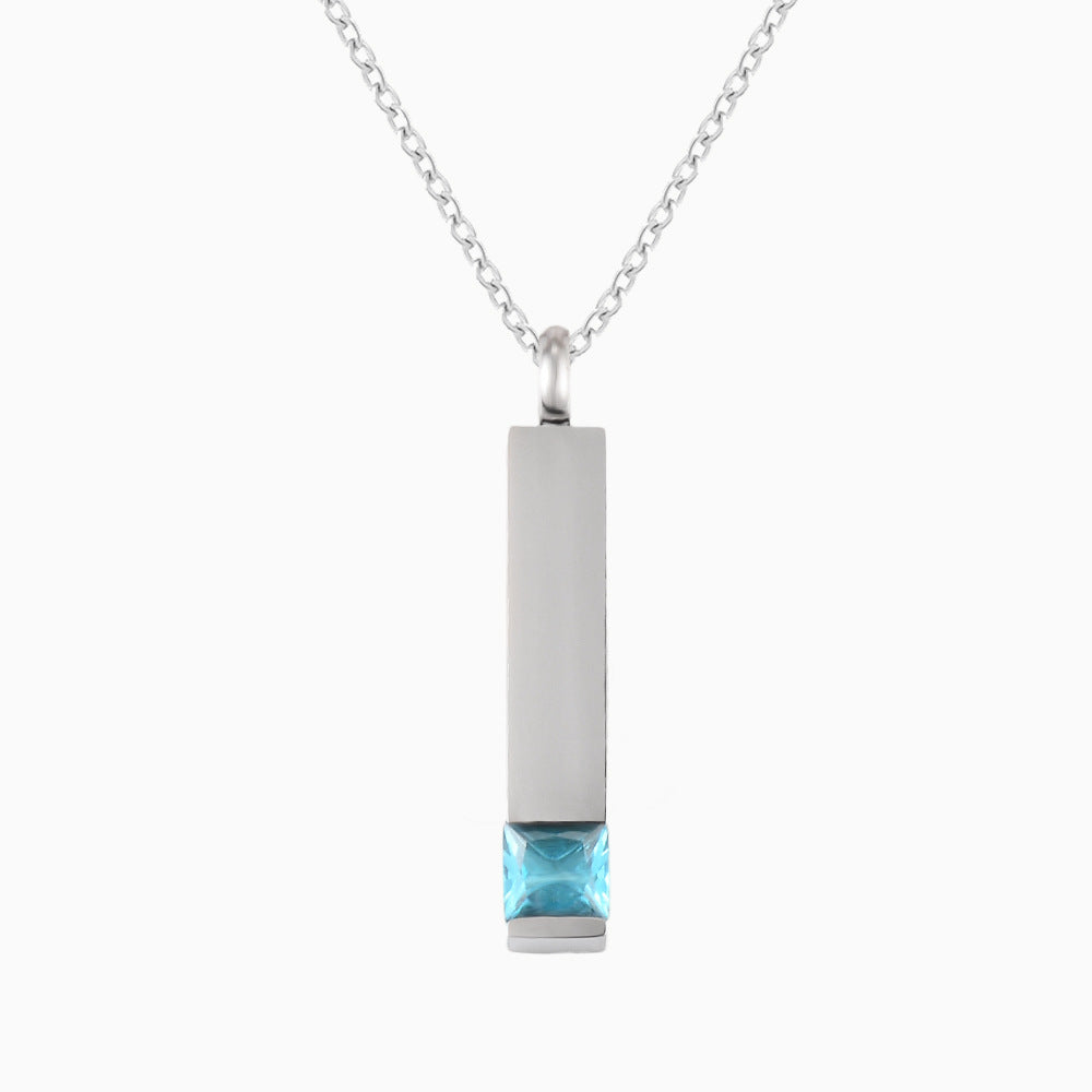 Polished Open Square Column Perfume Bottle Pendants