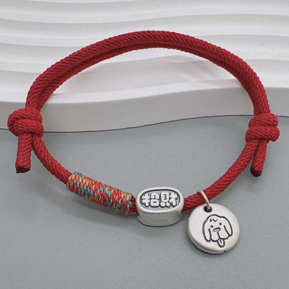 Zodiac Hand-woven Red Rope Sterling Blessing Money Drawing Life Bracelets