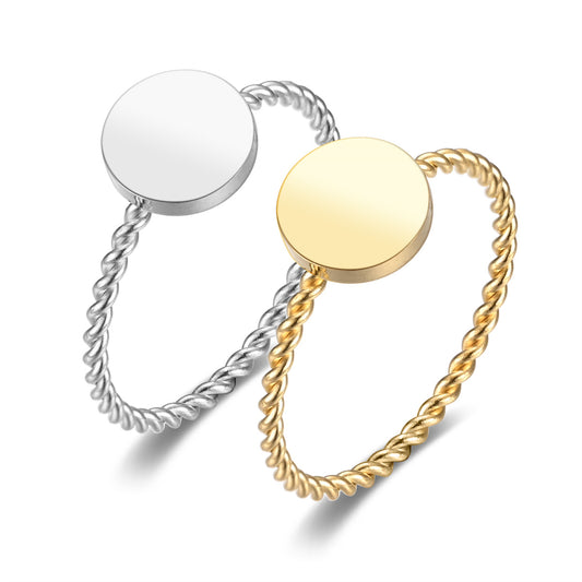 Women's Fine Hemp Rope Winding Love Small Rings