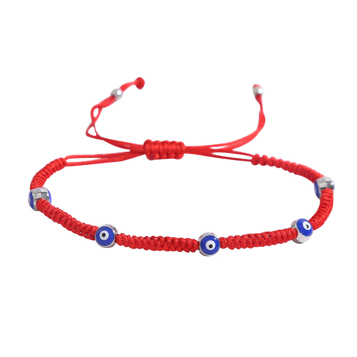 Women's Eye Palm Blue Red Rope Braid Bracelets