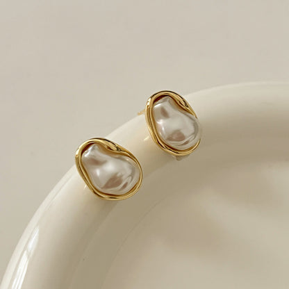 Women's High-grade Pearl For French Entry Lux Niche Earrings