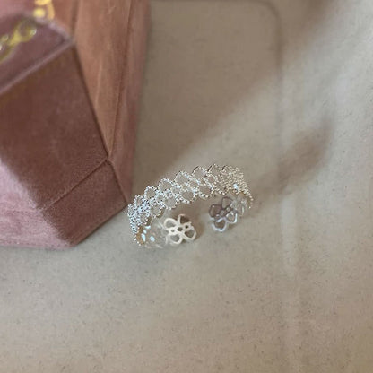 Women's Simple Design Small Pieces Of Sier Pearl Rings
