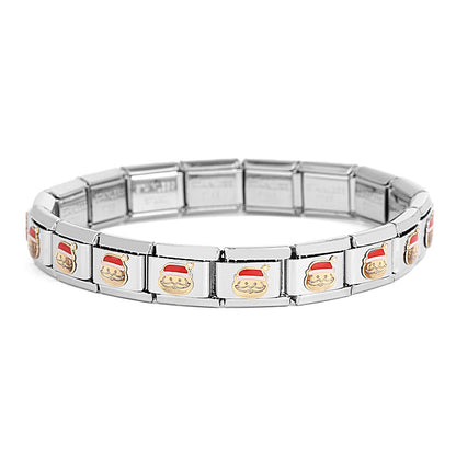 Santa Snowman Series Welding Module Stainless Bracelets