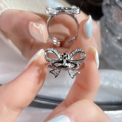 Series Open Full Rhinestone Zircon Fashion Rings