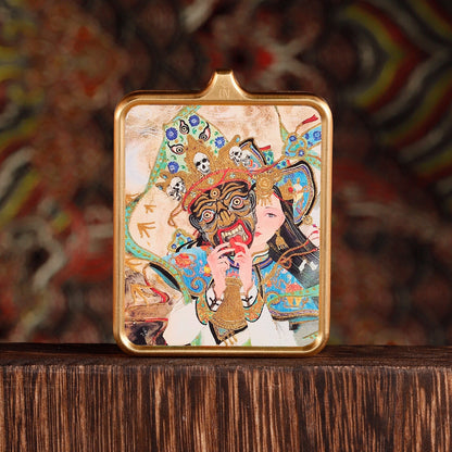 Yellow God Of Wealth Small Niche Pendants