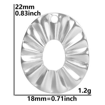 Colorful Vacuum Plating Stainless Steel Geometric Spacer Pendants