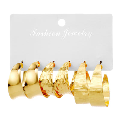 Women's Concave Type Card French Fashion Commuter Earrings