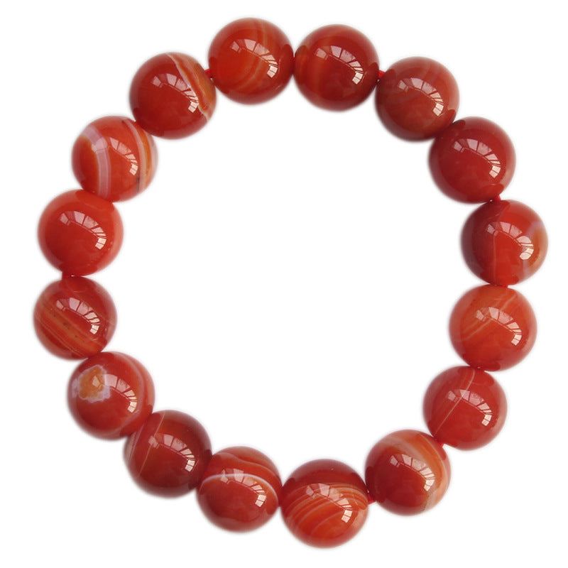 Red Agate Original Stone Stripe Single Bracelets