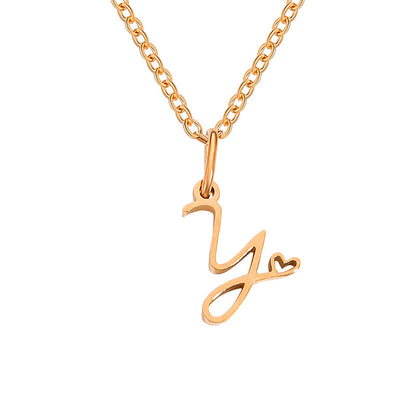 Letter Female Personalized Minority Clavicle Chain Necklaces