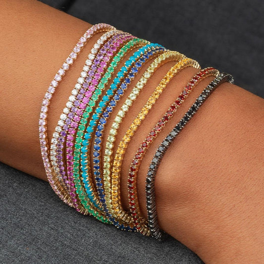 Women's Colorful Zircon Rhinestone Claw Chain Crystals Bracelets