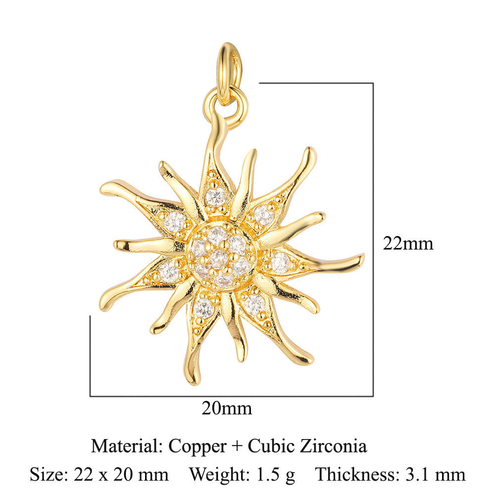 Copper Zircon Whale Dragonfly Ornament Accessories Pendants