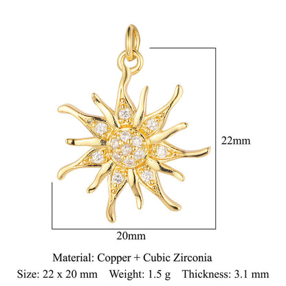 Copper Zircon Whale Dragonfly Ornament Accessories Pendants