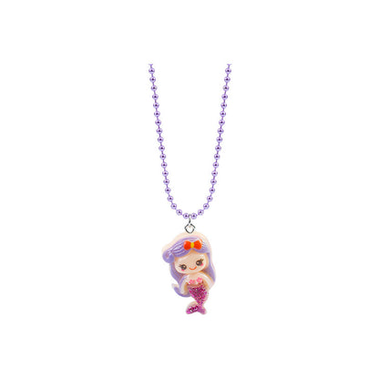 Children's Cartoon Mermaid Seahorse Octopus Conch Rainbow Necklaces