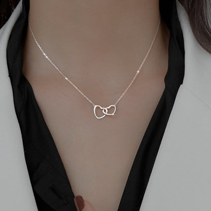 Fashion Valentine's Day Gift Love Simple Cold Style Double Necklaces