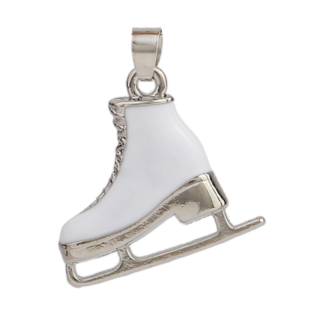 Alloy Rhinestone Skating Charm Jewelry Making Pendants