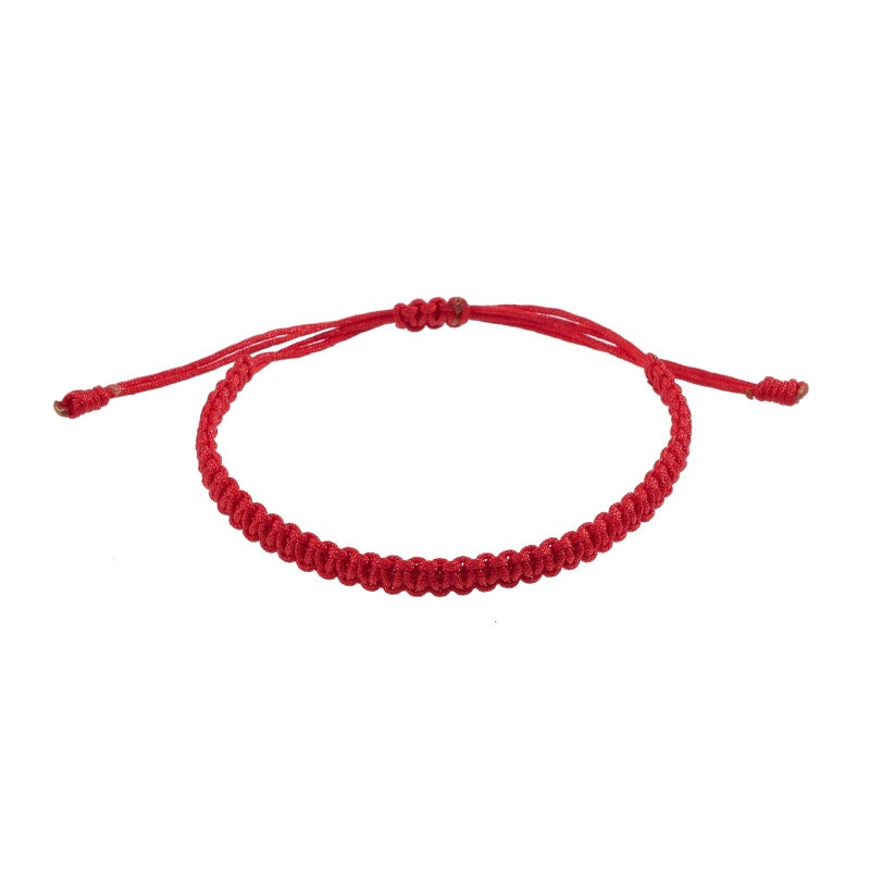 Red Black Rope Creative Weaving Adjustable Pull Wrist Bracelets