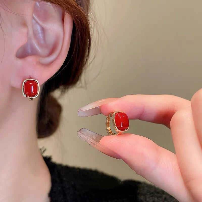 Women's Red Light Luxury High Sense Delicate Earrings