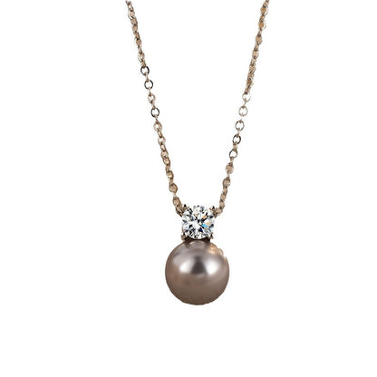 Women's Pearl Gray Summer Versatile Fashion High Sense Necklaces