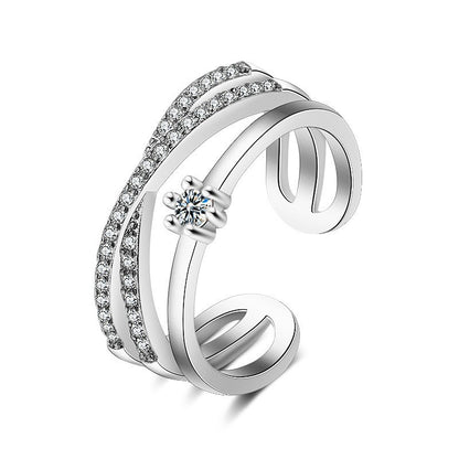 Minority Design Double Layer Zircon Opening Rings