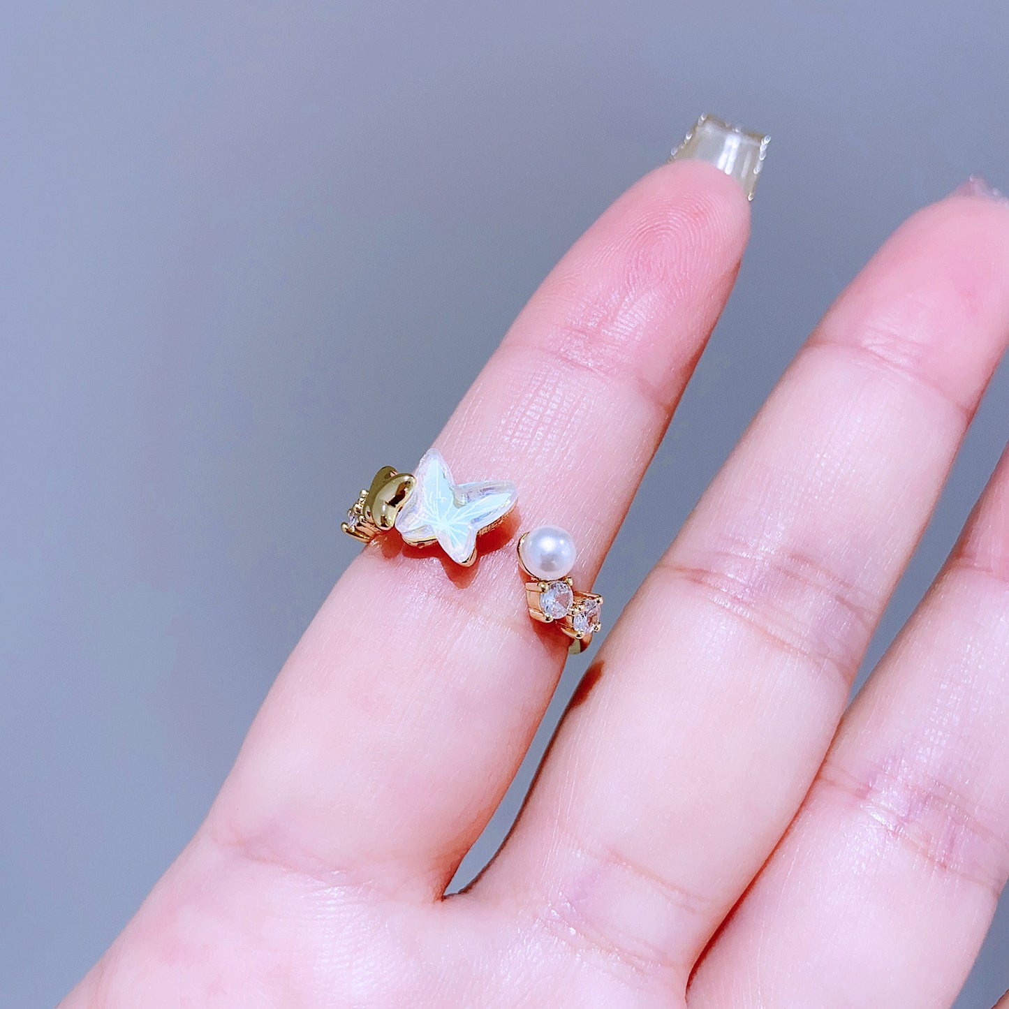 Quality Moonstone Natural Opal Open Trendy Rings