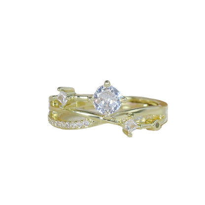 Women's Luxury Retro Cross Star Rail Fashion Ornament Personality Super Rings