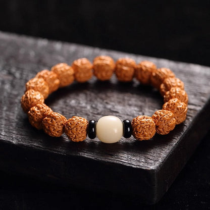 Women's & Men's Seeds Nepal Five Faces White Jade Bodhi Bracelets