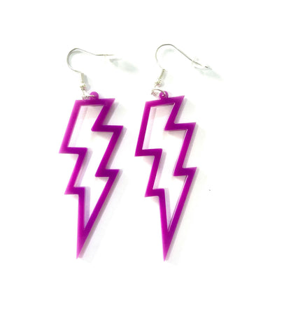 Women's Acrylic Hollow Lightning Ear Simple Stylish Earrings