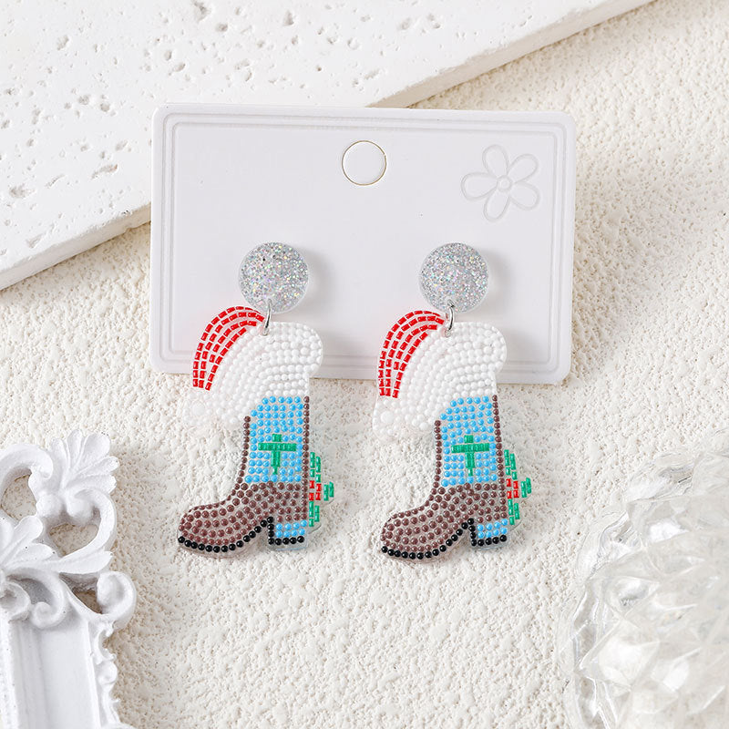 Christmas Cute Tree Snowflake Female Fashion Earrings